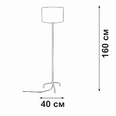 Торшер Vitaluce V2839-1/1P 2