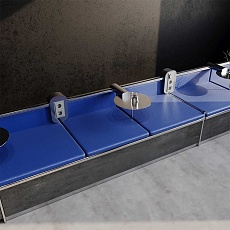 Розетка встраиваемая Voltum S70 с заземлением и защитными шторками, 16А, с USB, A+A, (сталь) VLS040405 2