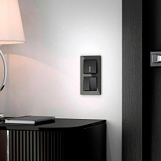 Выключатель Werkel Hammer одноклавишный с подсветкой черный W1210108 4690389162015 1