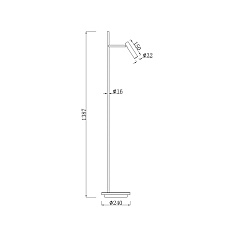 Торшер Maytoni Estudo Z010FL-L8W3K 1