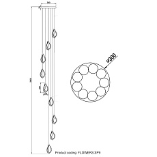 Подвесная люстра Crystal Lux Flowers SP9 1