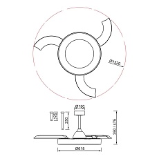 Люстра-вентилятор Mantra NISEKO FAN L 9057 2