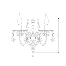 Бра Eurosvet 3281/2 античная бронза/прозрачный хрусталь Strotskis 1
