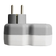 Разветвитель сетевой на 1 выход с/з Stekker 250В, 16А, USB A+ Type C, 2,4А, PD, белый/серый, ADP16-16-20 50109 3