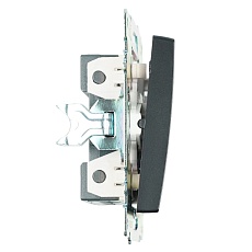 Выключатель одноклавишный Stekker Катрин черный GLS10-7103-05 39603 2