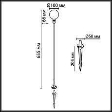 Уличный светильник Odeon Light Nature 7121/2GL 1