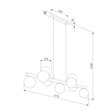 Подвесная люстра TK Lighting 5906 Estera Wood 1