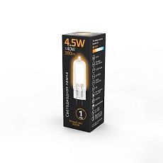 Лампа светодиодная Gauss G4 4.5W 3000K прозрачная 107807104 3