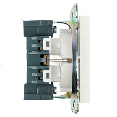 Розетка 2P+PE Stekker Катрин со шторками белый GLS16-7110-01 39304 4