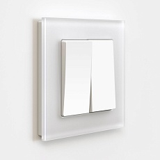 Выключатель двухклавишный Werkel белый матовый W1120061 4690389184611 4