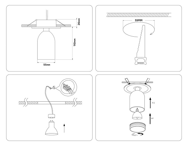 Встраиваемый спот Ambrella light Techno Spot Move TA1273 Фото № 2