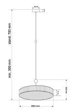 Подвесной светильник KUTEK LAVONE LAV-ZW-6(P)600-1/R 2