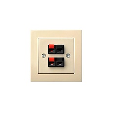 Аудиорозетка двойная Liregus Epsilon бежевый 28-087