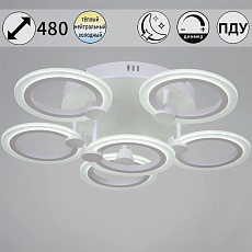 Потолочная светодиодная люстра Reluce 09501-0.3-5+1 WH 4