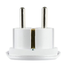 Адаптер-переходник для евровилки с/з, ультраплоский, Stekker ADP16-06-20W, 250В, 16A, IP20,белый 50412 3