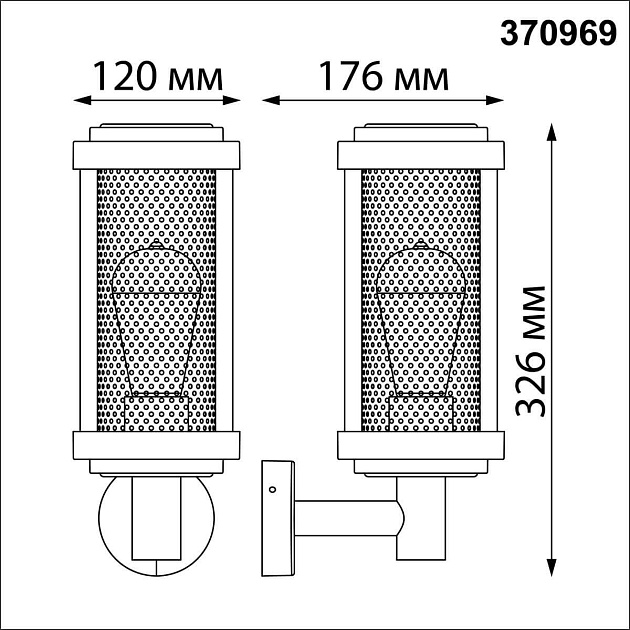 Уличный настенный светильник Novotech Street Matrix 370969 Фото № 2