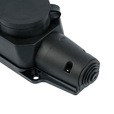 Розетка тройная переносная 2P+PE Stekker Одри с крышкой черный RST16-23-44 32739 2