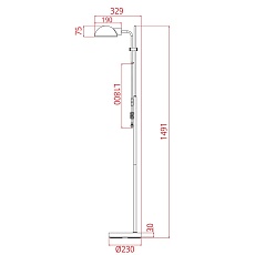 Торшер Arte Lamp Zetta A7055PN-1BK 1