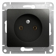 Розетка 2К Systeme Electric Glossa 16A 250V антрацит GSL000741