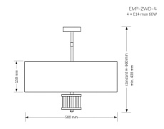 Подвесная люстра KUTEK MOOD Empoli EMP-ZWD-4(Z) 1