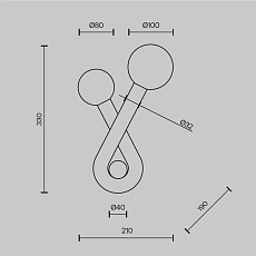 Бра Maytoni MOD476WL-02BG 1