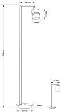 Напольный светильник KUTEK VESTO VES-LS-1(P) 1