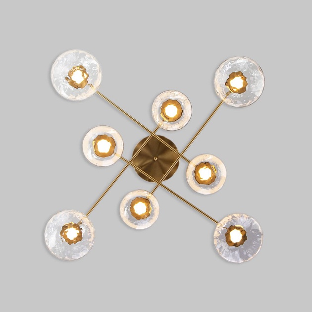 Потолочная светодиодная люстра Eurosvet Ripple 50389 LED латунь Фото № 5