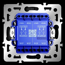 Перекрестный переключатель встраиваемый Voltum S70 двухклавишный 10А, (черный матовый) VLS020508 2