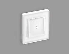 Комплект механизма 1-кл выключателя AMBRELLA VOLT с подсветкой10000K ALFA Белый матовый QUANT (AP1220, VM101, G17B) MA122020 2