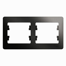 Рамка 2-постовая Systeme Electric Glossa антрацит GSL000702