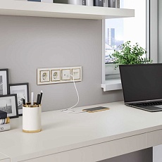 Розетка двойная Ethernet RJ-45 Werkel слоновая кость W1181103 4690389155864 3