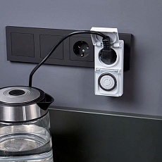 Розетка с механическим таймером суточный 30мин/24ч 48 ON/OFF в защитном корпусе IP 44 REXANT RX - 23 11-6003 2