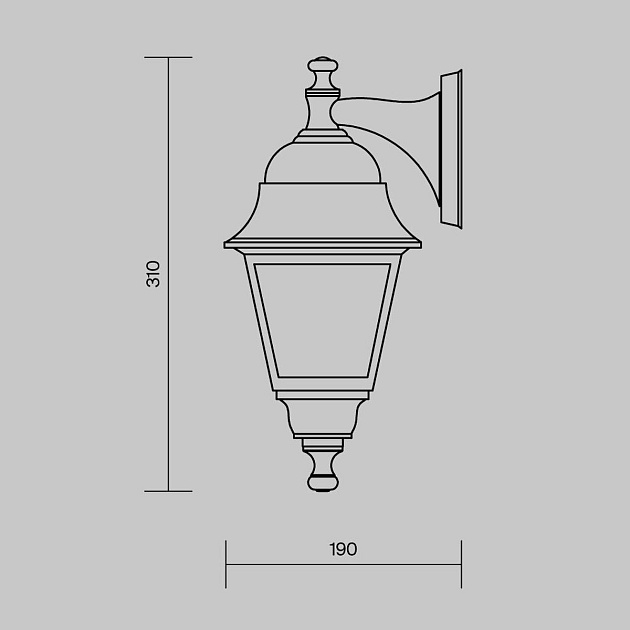 Уличный настенный светильник Maytoni Abbey Road O003WL-01B Фото № 2