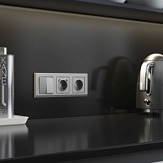 Выключатель Werkel двухклавишный серебро W1120065 4690389195686 3