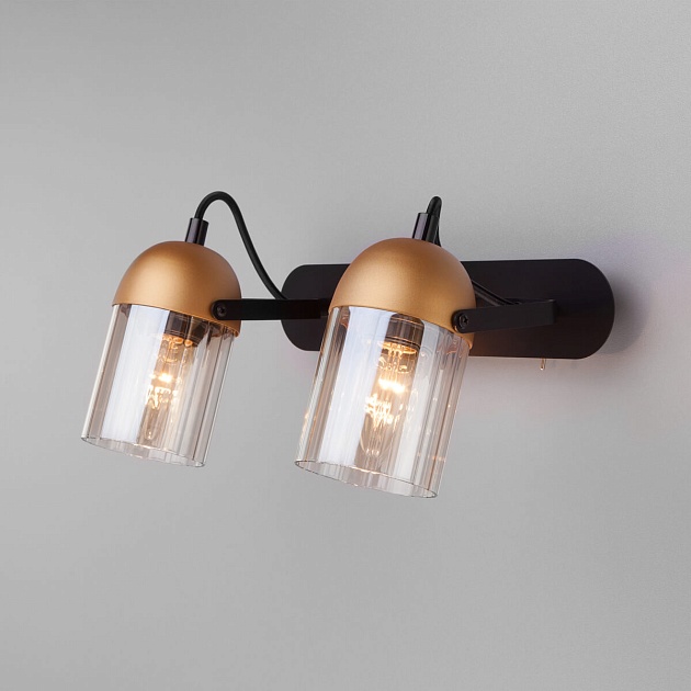 Настенный светодиодный светильник Eurosvet 20122/2 черный/золото изображение 1 Настенный светодиодный светильник Eurosvet 20122/2 черный/золото Фото № 1