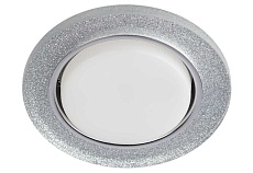 Светильник встраиваемый cо светодиодной подсветкой ЭРА DK LD51 CH/SHSL под лампу GX53 хром/серебро Б0057466 2