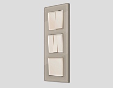 Комплект механизма 2-кл выключателя AMBRELLA VOLT ALFA Бежевый матовый QUANT (AP3230, VM115) MA323010 3