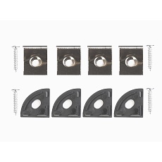 Профиль угловой LEDS POWER СПУ1616 алюм. черный с призм.рассеивателем 2м 008226 2