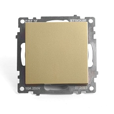 Переключатель одноклавишный перекрестный Stekker Катрин золото GLS10-7110-08 49221