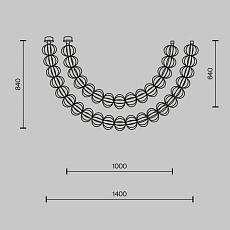 Подвесной светодиодный светильник Maytoni Golden Cage MOD216PL-L42G3K 1
