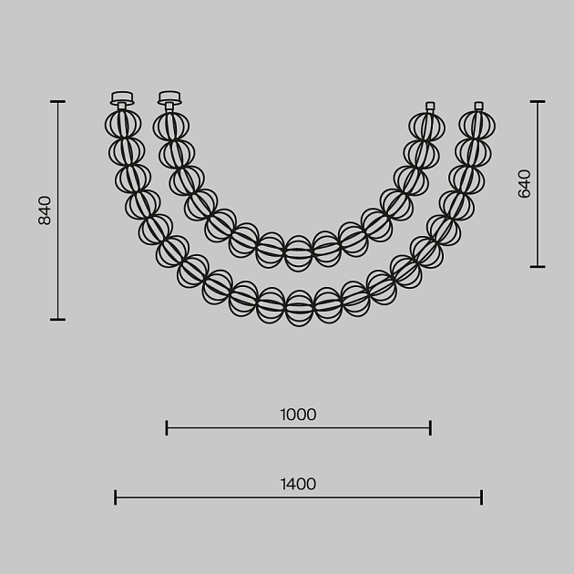 Подвесной светодиодный светильник Maytoni Golden Cage MOD216PL-L42G3K Фото № 2