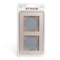 Рамка 2-постовая Stekker Катрин шампань GFR00-7002-02 39528 2