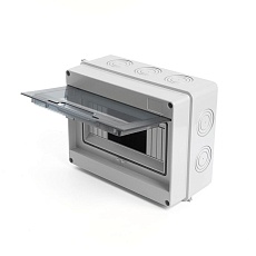 Бокс настенный Stekker EBX50-1/08-65 8 модулей, пластик, IP65 39190 5