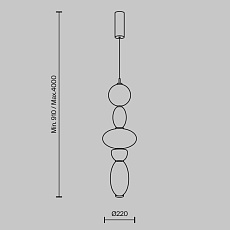 Подвесной светодиодный светильник Maytoni Adore MOD297PL-L24BS3K1 5