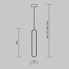 Подвесной светодиодный светильник Maytoni Chain MOD017PL-L13G 1