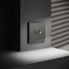 Розетка телевизионнная встраиваемая Voltum S70 оконечная TV+SAT, (титан) VLS060406 5