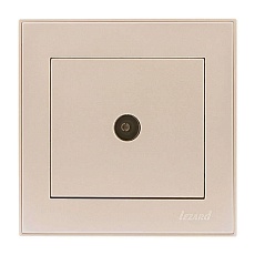 ТВ-розетка проходная Lezard Rain кремовая 703-0303-129