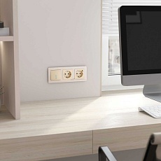 Выключатель Werkel одноклавишный с подсветкой шампань W1110111 4690389157080 1