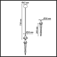 Уличный светильник Odeon Light Nature 7122/4GLA 3