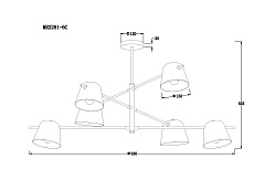 Подвесная люстра MyFar Clementine MR2281-6C 1